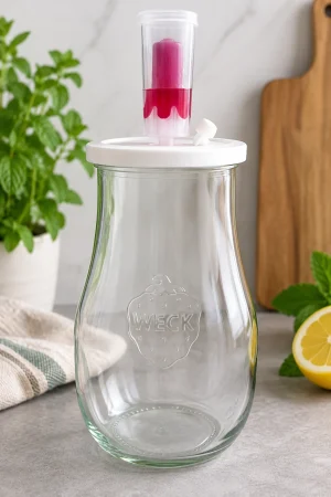 WECK fermentatiepot met waterslot voor waterkefir en fermenteren