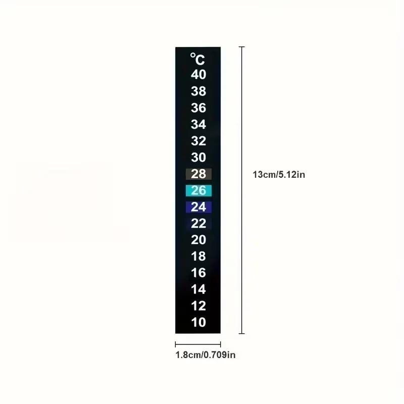 Zelfklevende thermometer voor fermentatiepotten met temperatuurbereik van 10 tot 40 °C, geschikt voor melkkefir en waterkefir.